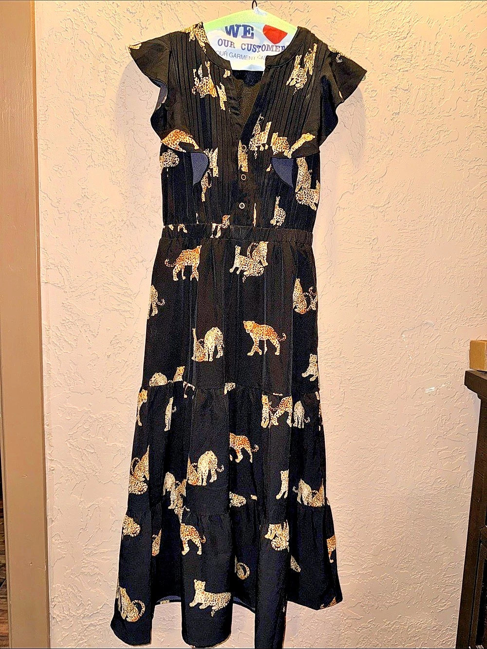 THML Animal Print Maxi Dress Size XS Like New